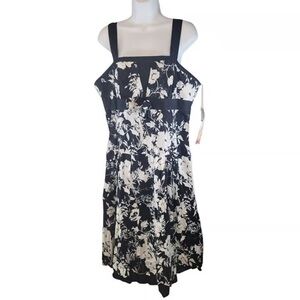 Lapis Black White Sundress Dress Size XL NEW NWT Cotton